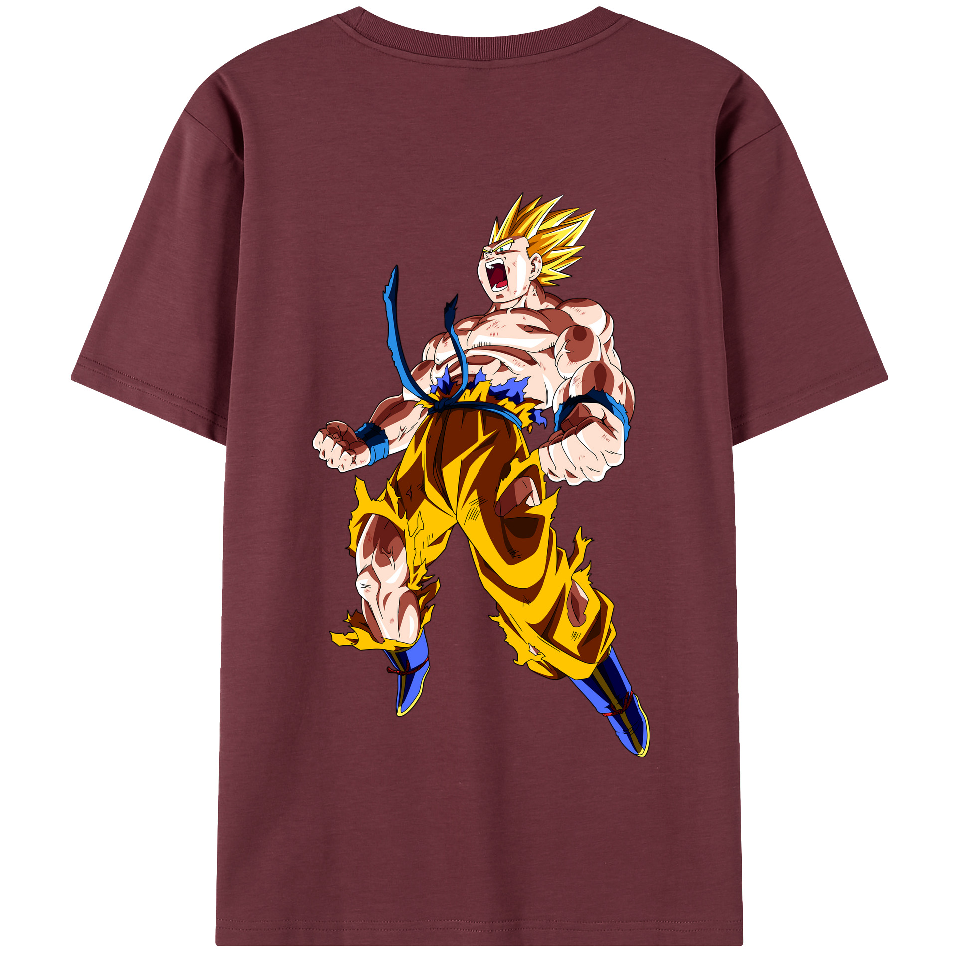 （画像用） ドラゴンボール 孫悟空（そん ごくう）Son Goku カカロット DRAGON BALL Kakarotto 綿100％半袖Tシャツ（背面プリント）